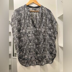 Vince Printed Silk Top